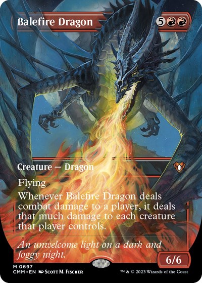 Balefire Dragon (Borderless) (Commander Masters) Near Mint
