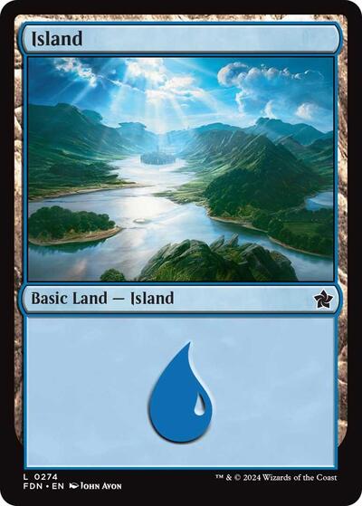 Island (0274) (Foundations) Light Play Foil