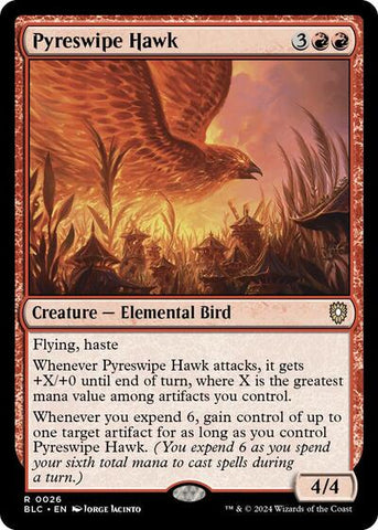 Pyreswipe Hawk (Commander: Bloomburrow) Near Mint
