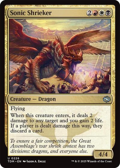 Sonic Shrieker (Tarkir: Dragonstorm) Light Play Foil