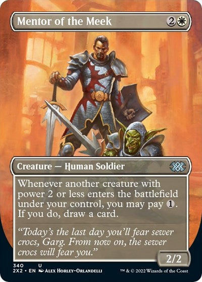 Mentor of the Meek (Borderless) (Double Masters 2022) Near Mint