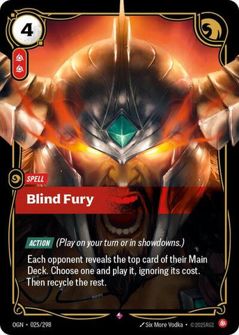Blind Fury (Origins) Near Mint Foil