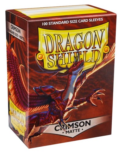 Dragon Shield Matte Sleeves Crimson (100-Pack) (Dragon Shield) New