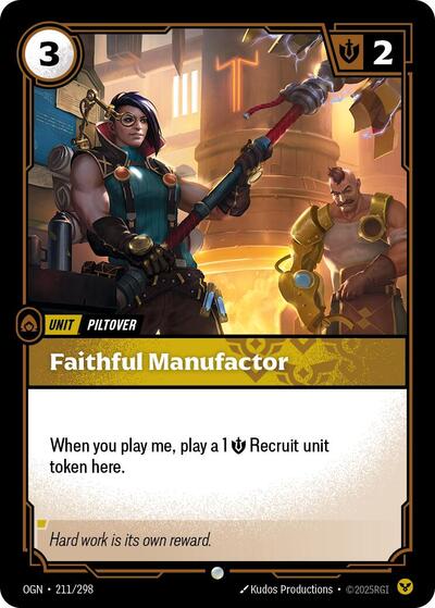 Faithful Manufactor (Origins) Near Mint Foil