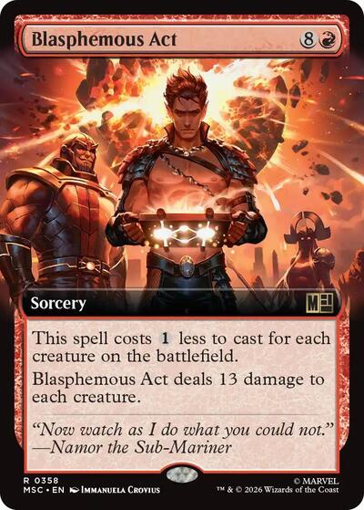 Blasphemous Act (Extended Art) (Commander: Marvel Super Heroes) Near Mint
