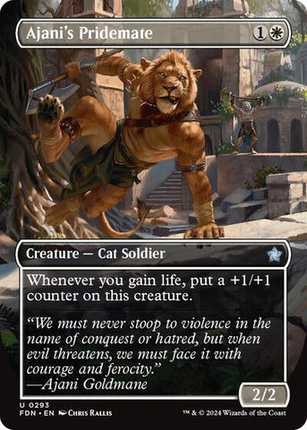 Ajani's Pridemate (Borderless) (Foundations) Near Mint