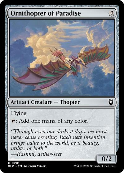 Ornithopter of Paradise (Commander: Bloomburrow) Near Mint