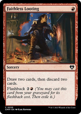 Faithless Looting (Commander Masters) Near Mint Foil