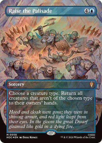 Raise the Palisade (Borderless) (Surge Foil) (The Hobbit: Eternal-Legal) Near Mint Foil