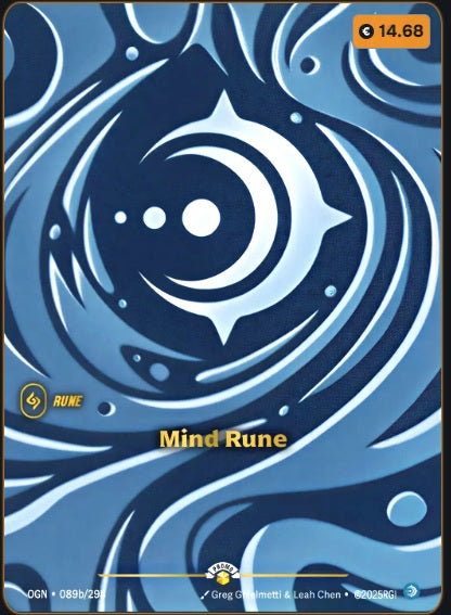 Mind Rune (Riftbound Organized Play Promotional Cards) Near Mint Foil