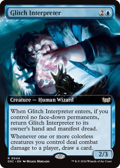Glitch Interpreter (Extended Art) (Commander: Duskmourn: House of Horror) Near Mint
