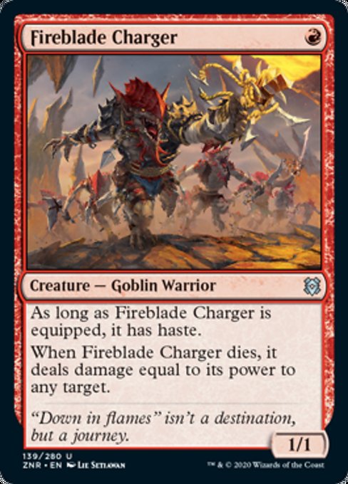 Fireblade Charger (Zendikar Rising) Near Mint Foil