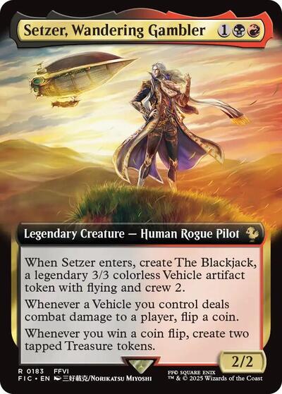 Setzer, Wandering Gambler (Extended Art) (Commander: FINAL FANTASY) Near Mint
