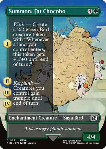 Summon: Fat Chocobo (Borderless) (Universes Beyond: FINAL FANTASY) Near Mint