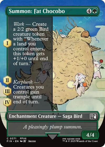 Summon: Fat Chocobo (Borderless) (Universes Beyond: FINAL FANTASY) Light Play Foil