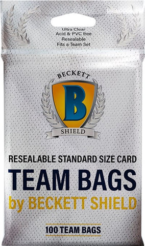 Beckett Shield Team Bags (100-Pack) (Beckett Shield) New