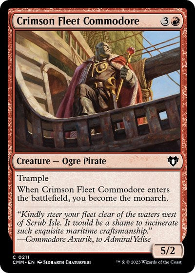 Crimson Fleet Commodore (Commander Masters) Near Mint Foil