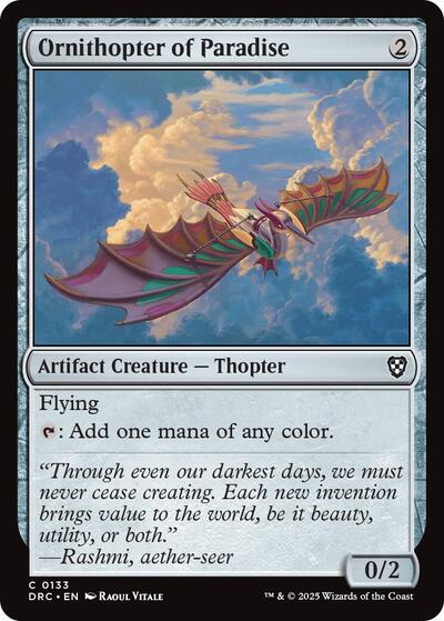Ornithopter of Paradise (Commander: Aetherdrift) Near Mint