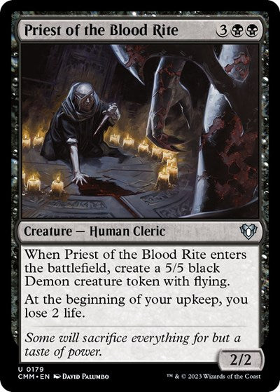 Priest of the Blood Rite (Commander Masters) Light Play Foil