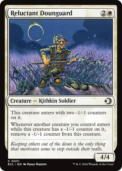 Reluctant Dounguard (Lorwyn Eclipsed) Near Mint Foil