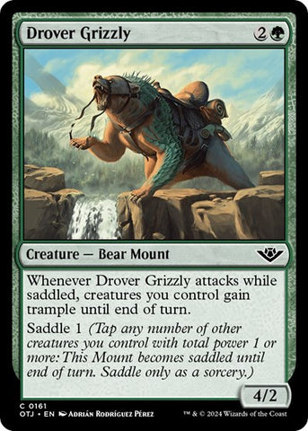 Drover Grizzly (Outlaws of Thunder Junction) Near Mint Foil
