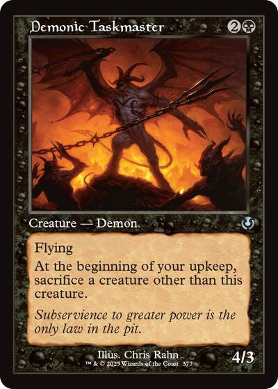 Demonic Taskmaster (Retro Frame) (Innistrad Remastered) Near Mint