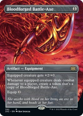 Bloodforged Battle-Axe (Borderless) (Double Masters 2022) Near Mint
