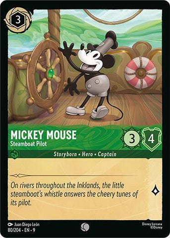 Mickey Mouse - Steamboat Pilot (Fabled) Near Mint Cold Foil