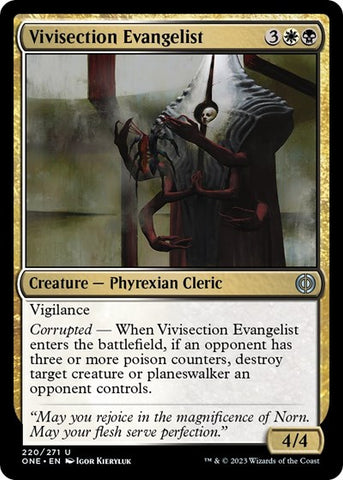 Vivisection Evangelist (Phyrexia: All Will Be One) Near Mint Foil