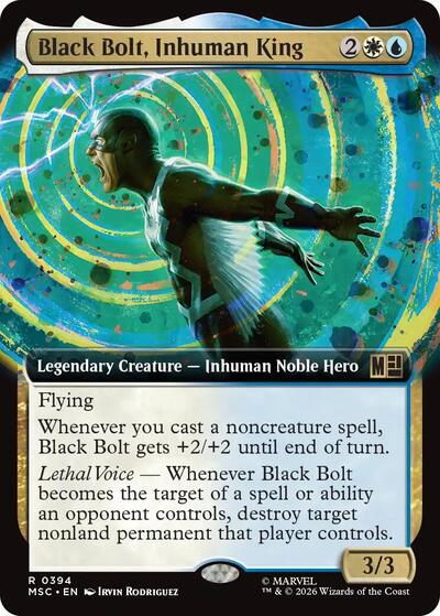 Black Bolt, Inhuman King (Extended Art) (Commander: Marvel Super Heroes) Near Mint