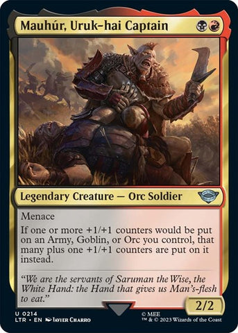 Mauhur, Uruk-hai Captain (Universes Beyond: The Lord of the Rings: Tales of Middle-earth) Near Mint Foil