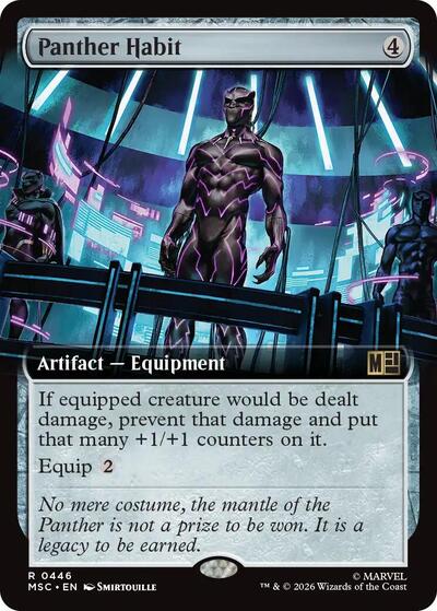 Panther Habit (Extended Art) (Commander: Marvel Super Heroes) Near Mint