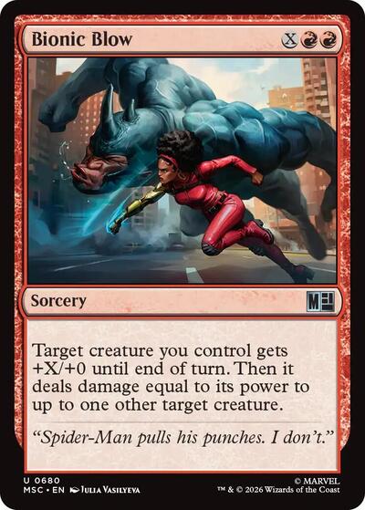 Bionic Blow (Commander: Marvel Super Heroes) Near Mint Foil