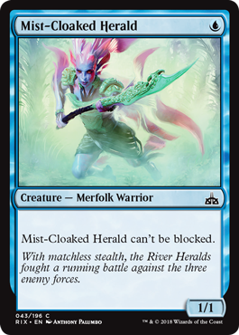 Mist-Cloaked Herald (Rivals of Ixalan) Near Mint