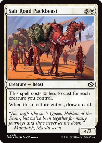 Salt Road Packbeast (Tarkir: Dragonstorm) Light Play Foil