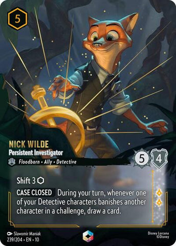 Nick Wilde - Persistent Investigator (Enchanted) (Whispers in the Well) Near Mint Holofoil