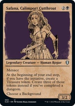 Safana, Calimport Cutthroat (Showcase) (Commander Legends: Battle for Baldur's Gate) Near Mint Foil