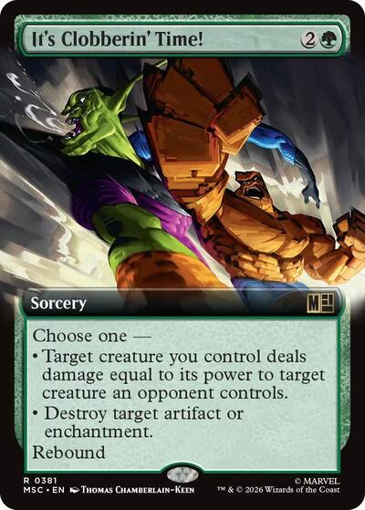 It's Clobberin' Time! (Extended Art) (Commander: Marvel Super Heroes) Near Mint