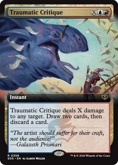 Traumatic Critique (Extended Art) (Secrets of Strixhaven) Near Mint