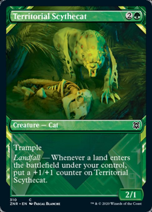 Territorial Scythecat (Showcase) (Zendikar Rising) Near Mint Foil