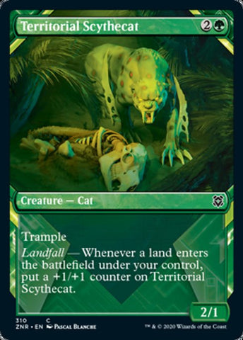 Territorial Scythecat (Showcase) (Zendikar Rising) Near Mint Foil