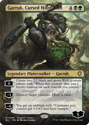 Garruk, Cursed Huntsman (Borderless) (Commander: Bloomburrow) Near Mint Foil