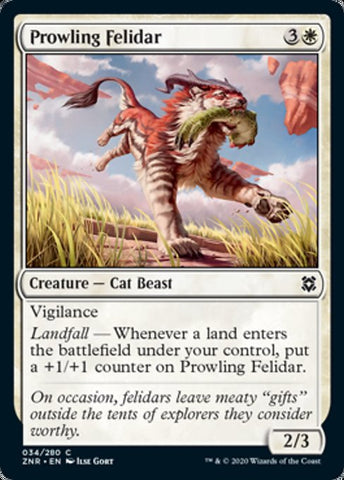 Prowling Felidar (Zendikar Rising) Near Mint Foil