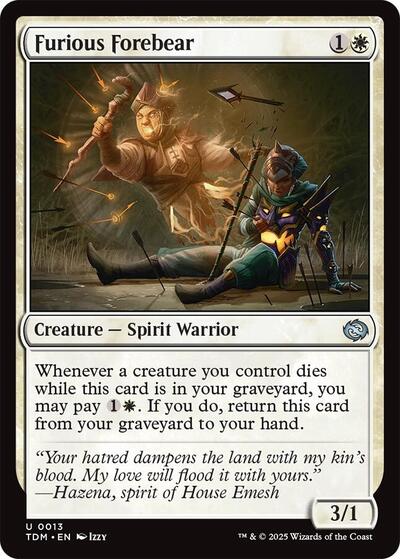 Furious Forebear (Tarkir: Dragonstorm) Near Mint Foil