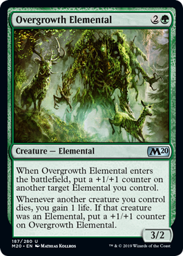 Overgrowth Elemental (Magic 2020 Core Set) Near Mint