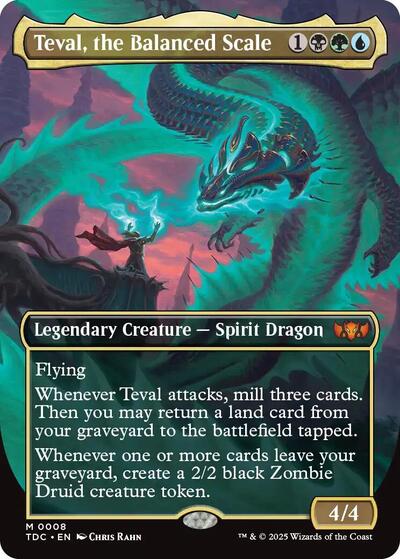 Teval, the Balanced Scale (Borderless) (Commander: Tarkir: Dragonstorm) Near Mint Foil