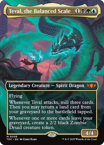 Teval, the Balanced Scale (Borderless) (Commander: Tarkir: Dragonstorm) Near Mint Foil