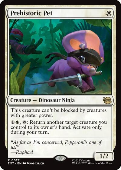 Prehistoric Pet (Teenage Mutant Ninja Turtles) Near Mint Foil