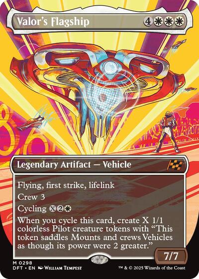 Valor's Flagship (Borderless) (Aetherdrift) Near Mint Foil
