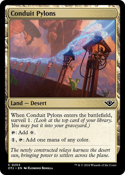 Conduit Pylons (Outlaws of Thunder Junction) Near Mint Foil